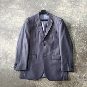 Vintage Demantie Hand Tailored Blazer Jacket Mens 38R Gray 2 Button Formal Suit